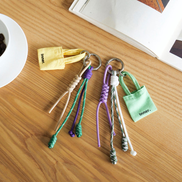 Handmade Multi-Charm Bag Charm Keyring