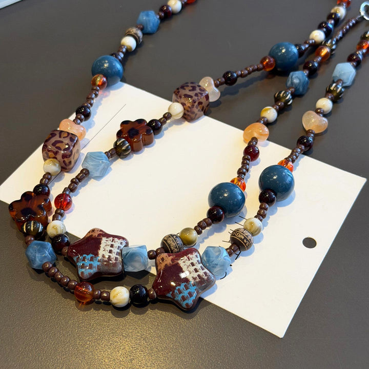Boho Beaded Crossbody Phone Strap with Charms