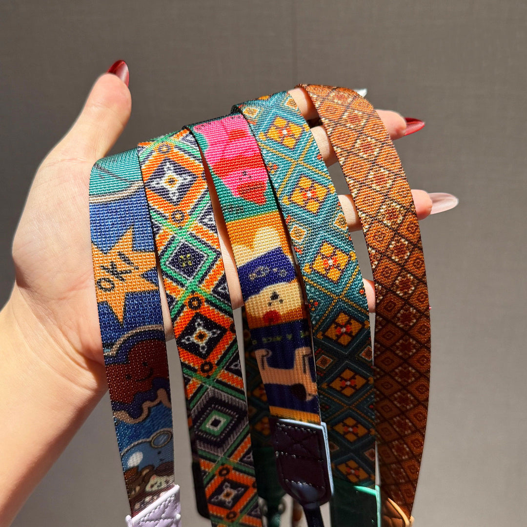 Geometric-Pattern Crossbody Phone Lanyard