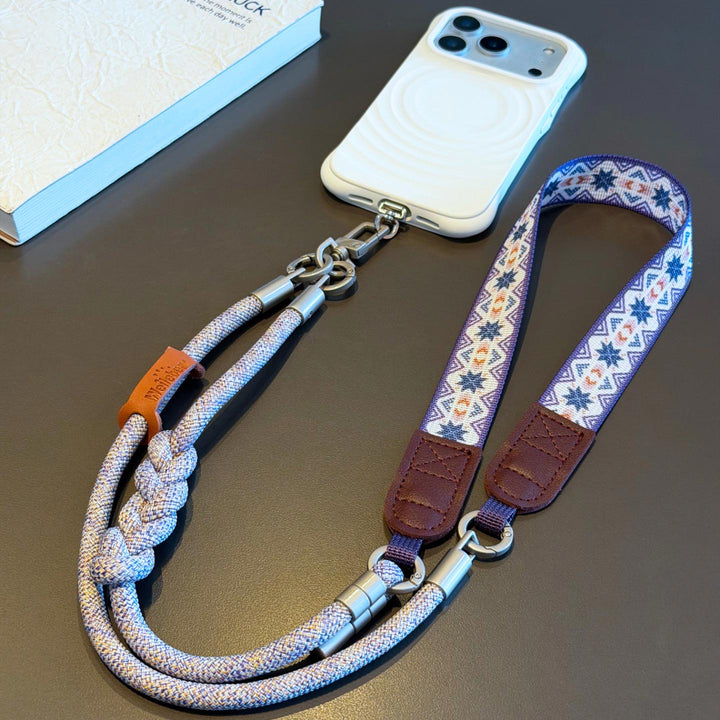 3-in-1 Boho Woven Crossbody Phone Lanyard