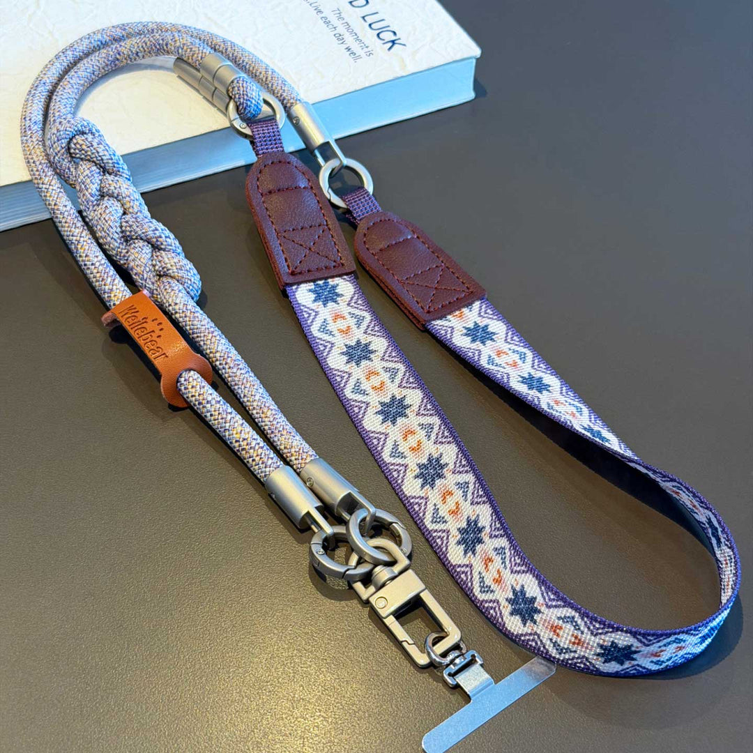 3-in-1 Boho Woven Crossbody Phone Lanyard
