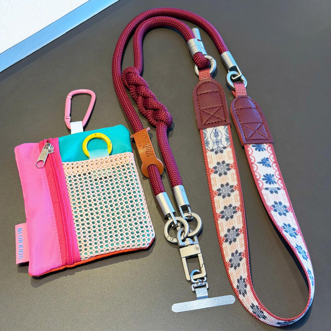 3-in-1 Boho Woven Crossbody Phone Lanyard
