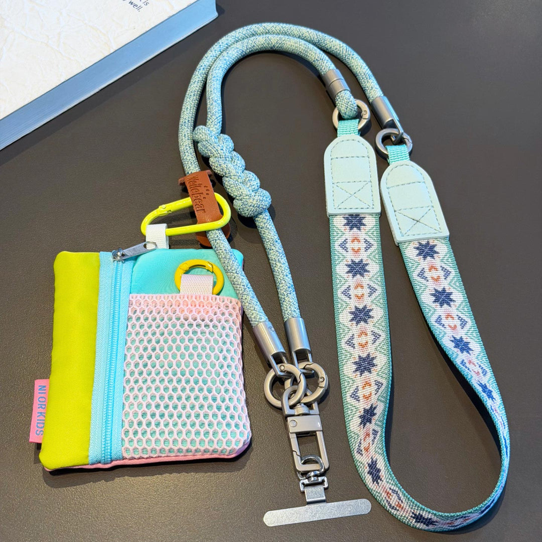 3-in-1 Boho Woven Crossbody Phone Lanyard