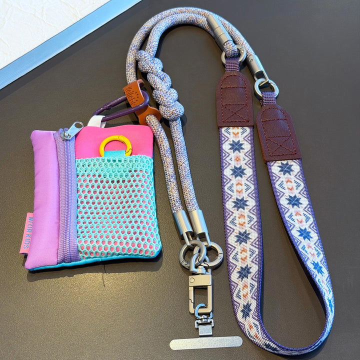 3-in-1 Boho Woven Crossbody Phone Lanyard