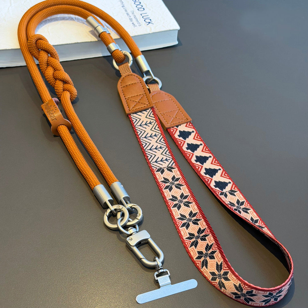 3-in-1 Boho Woven Crossbody Phone Lanyard