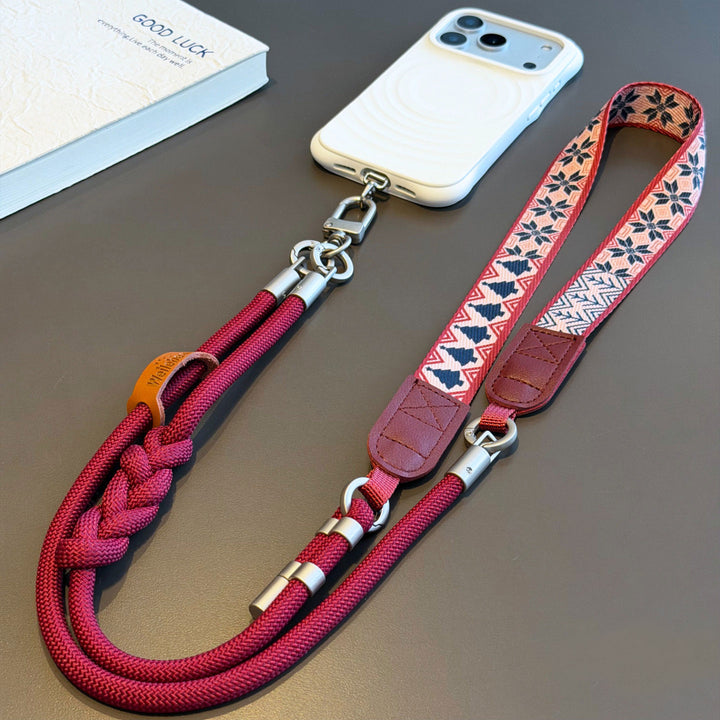 3-in-1 Boho Woven Crossbody Phone Lanyard