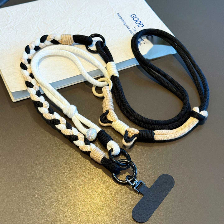 3-in-1 Classic Soft Braided Crossbody Phone Lanyard
