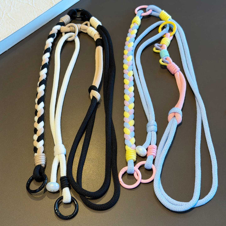 3-in-1 Classic Soft Braided Crossbody Phone Lanyard