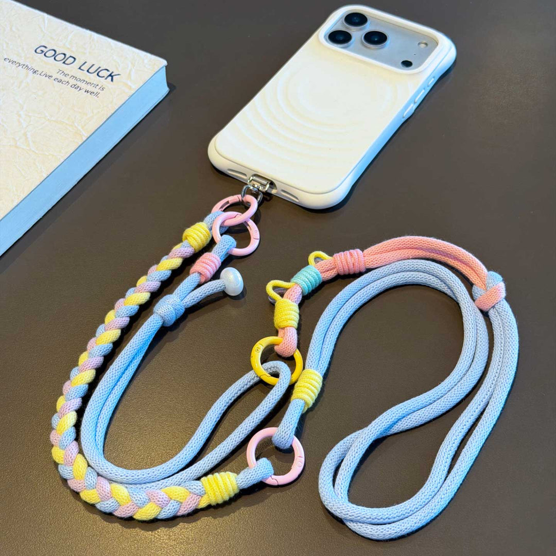 3-in-1 Classic Soft Braided Crossbody Phone Lanyard