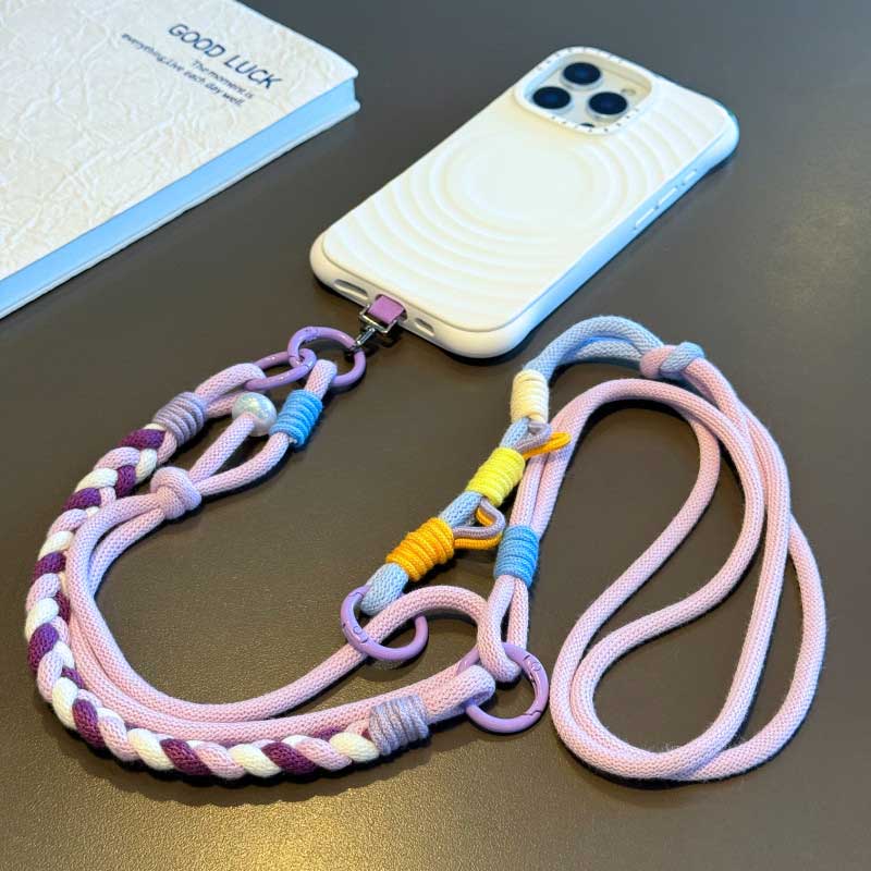 3-in-1 Classic Soft Braided Crossbody Phone Lanyard