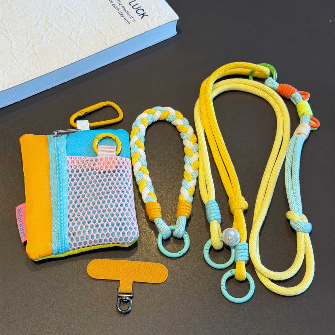 3-in-1 Classic Soft Braided Crossbody Phone Lanyard