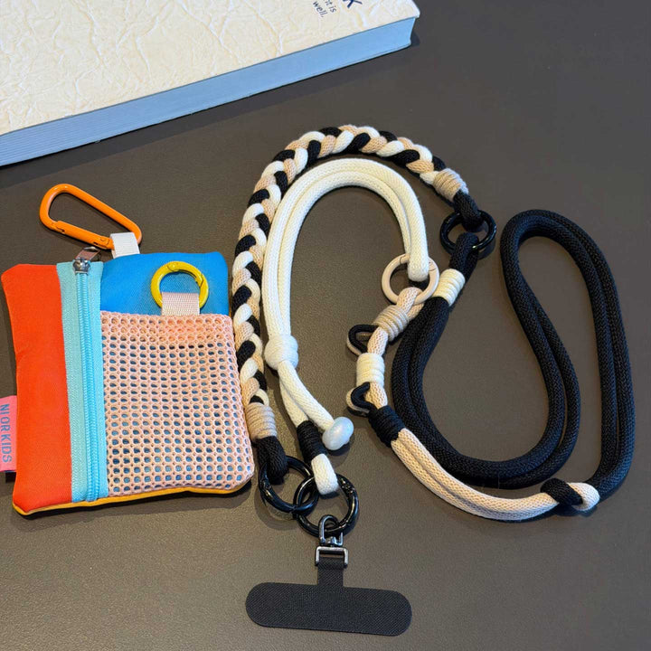3-in-1 Classic Soft Braided Crossbody Phone Lanyard