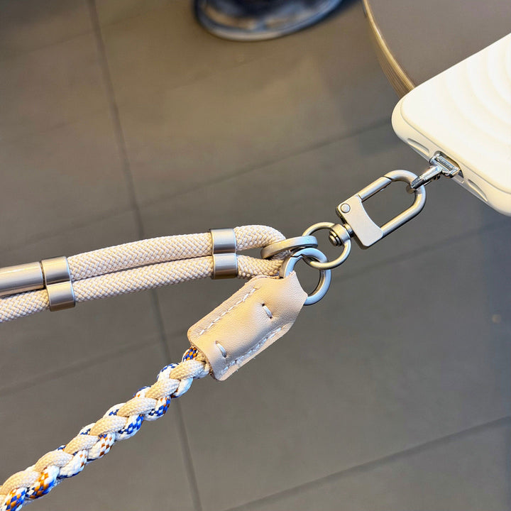 3-in-1 Modern Braided Phone Lanyard with Pouch