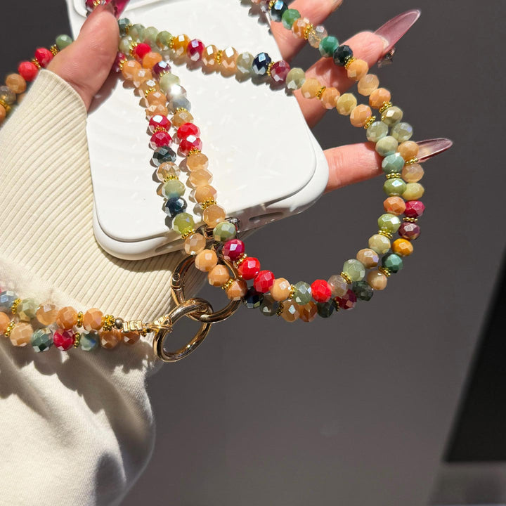 Colorful Beaded Crossbody Phone Strap
