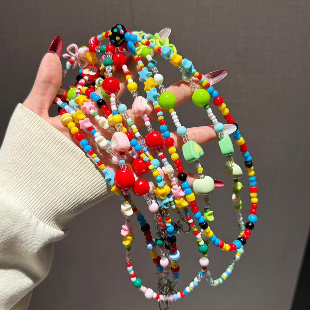 Colorful Beaded Crossbody Phone Strap