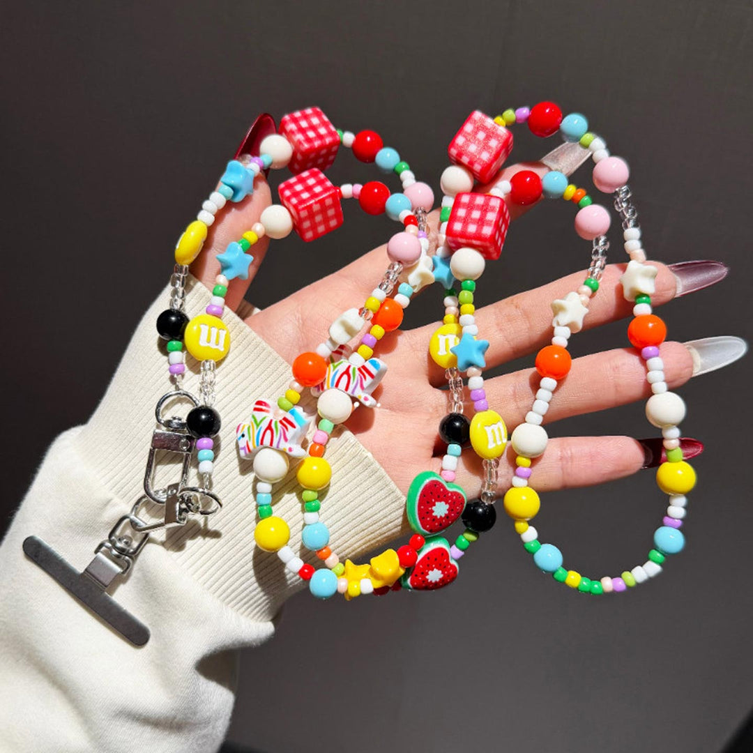 Colorful Beaded Crossbody Phone Strap