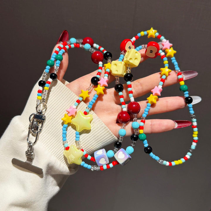 Colorful Beaded Crossbody Phone Strap