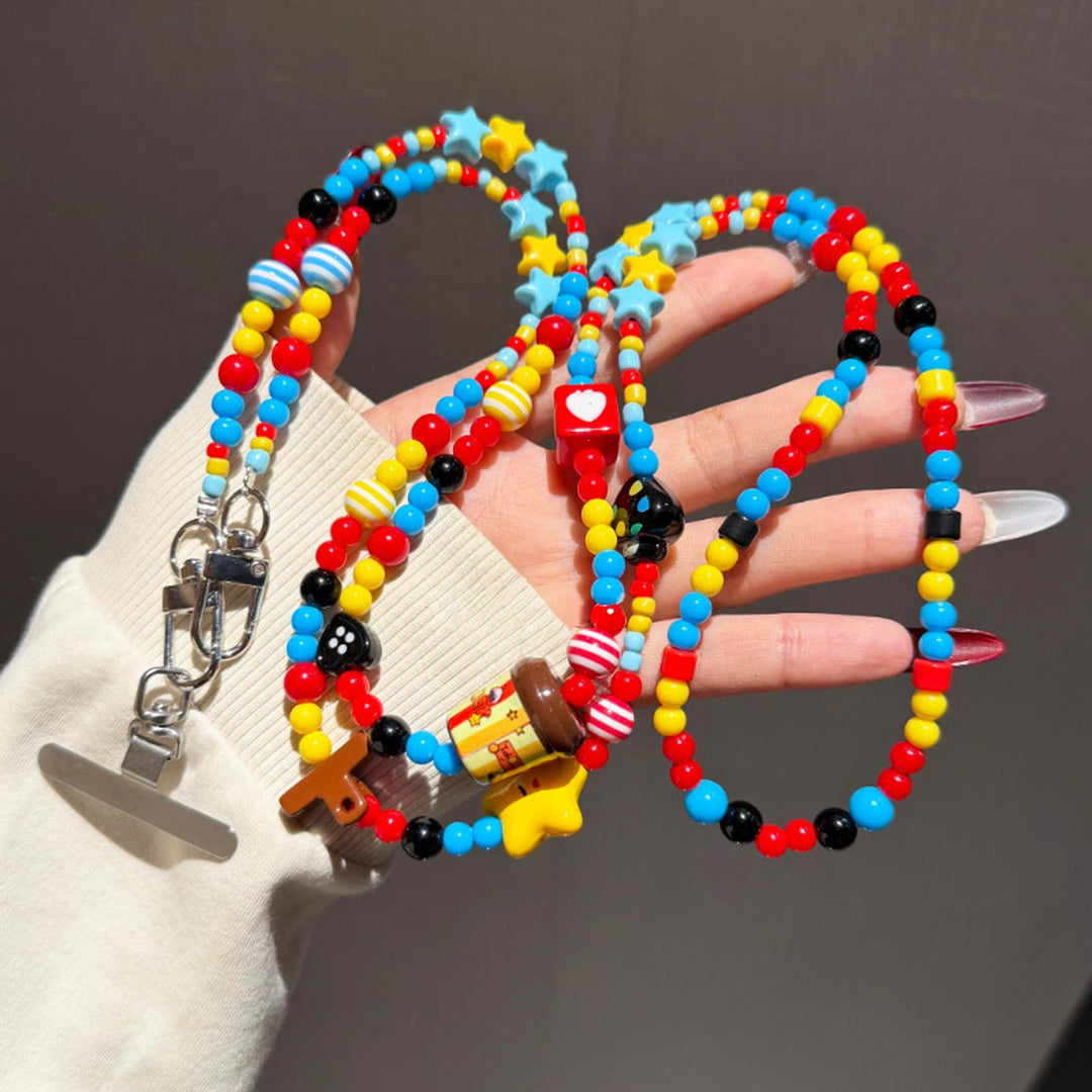 Colorful Beaded Crossbody Phone Strap