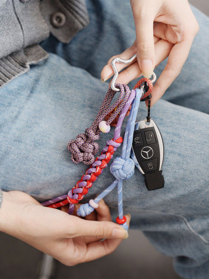 Handmade Multi-Knot Braided Bag Charm