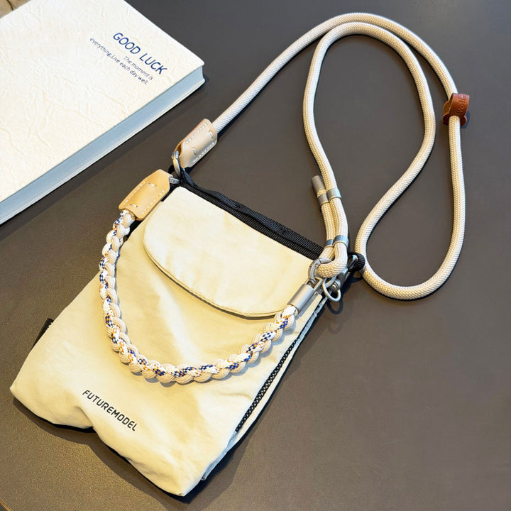 3-in-1 Modern Braided Phone Lanyard with Pouch