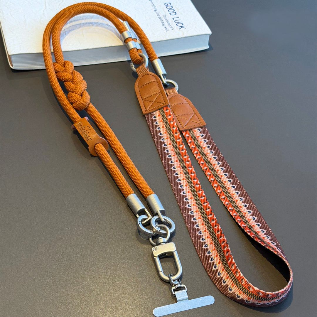 3-in-1 Boho Woven Crossbody Phone Lanyard