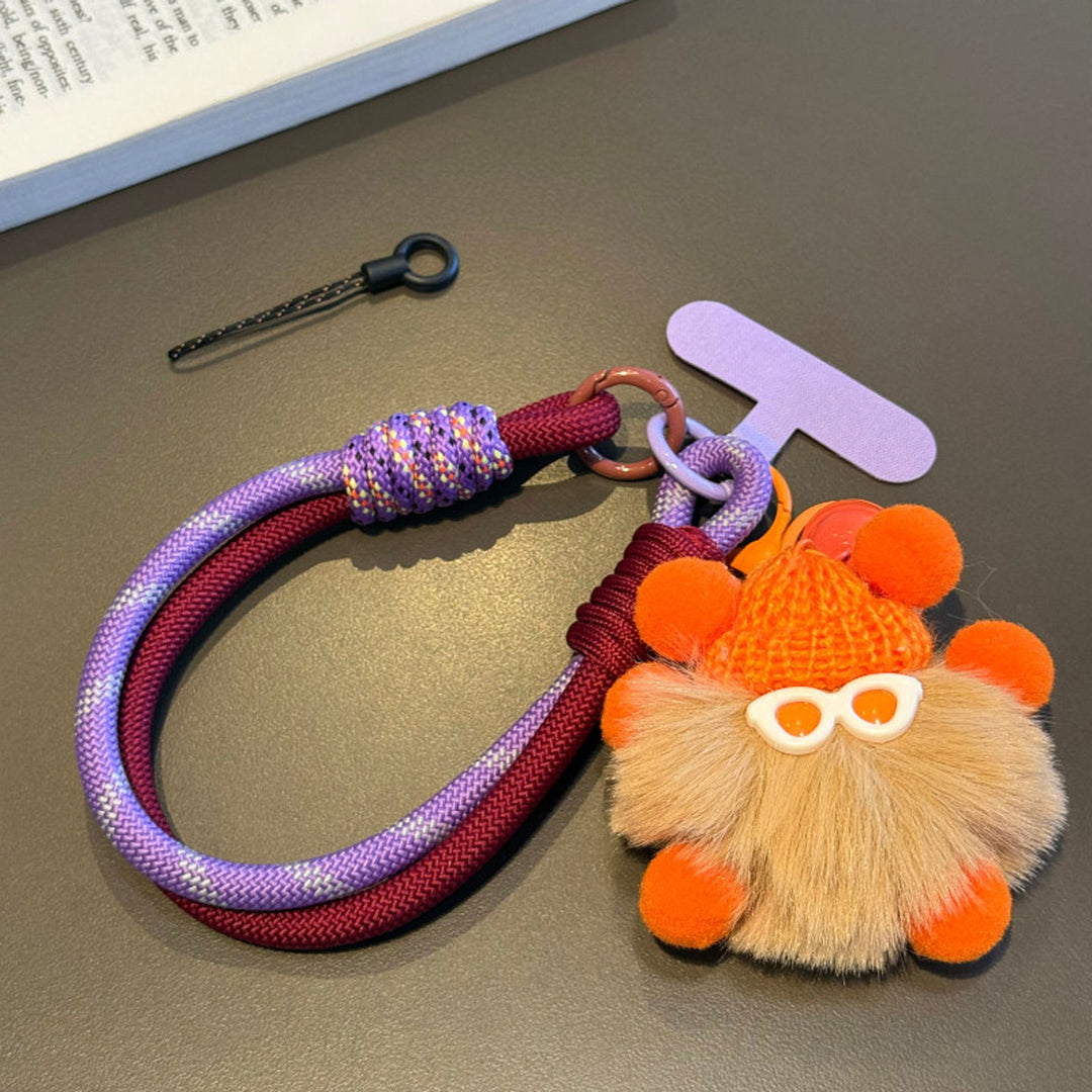 Cute Phone Charm Strap with Pom, Bag Charm & Keyring