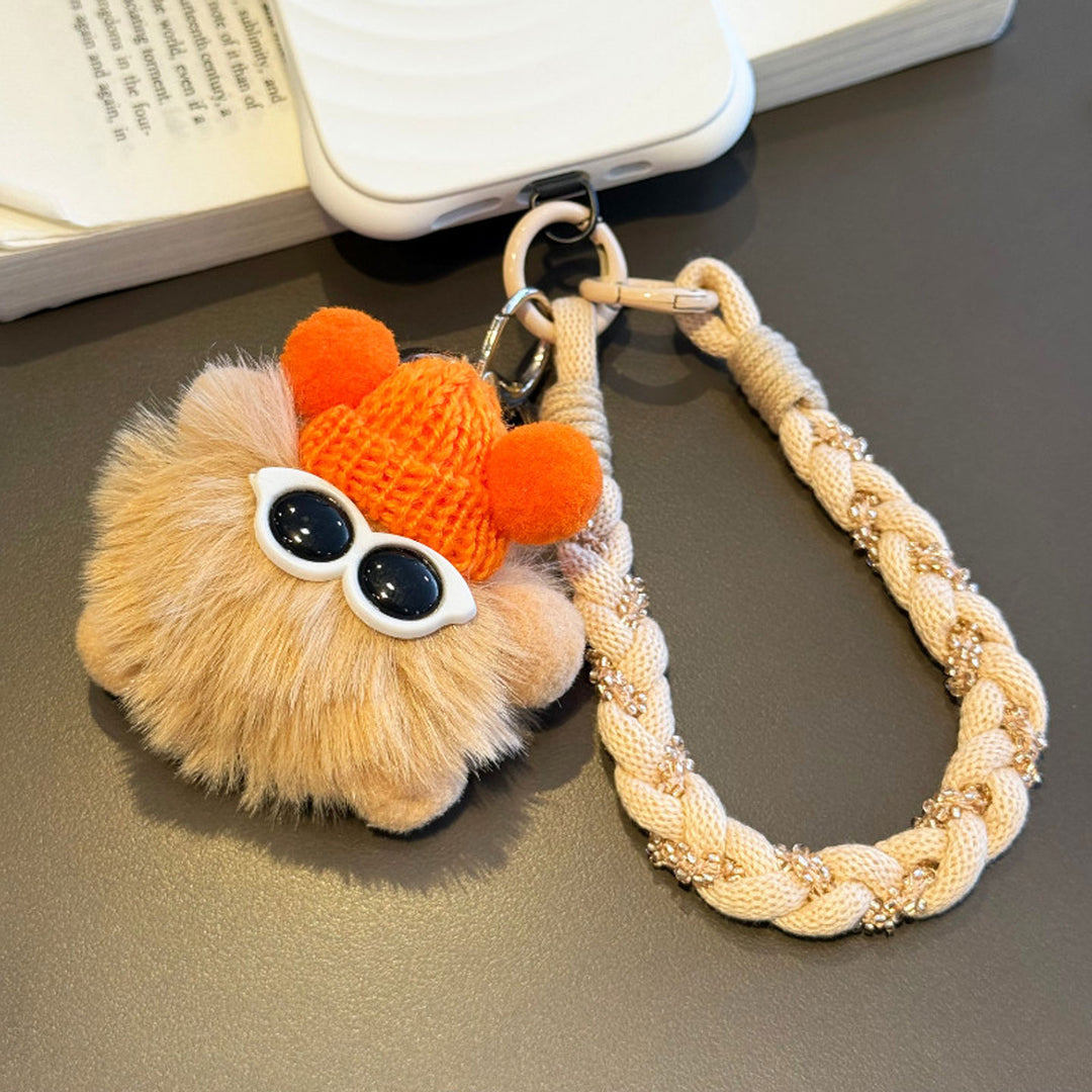 Cute Phone Charm Strap with Pom, Bag Charm & Keyring