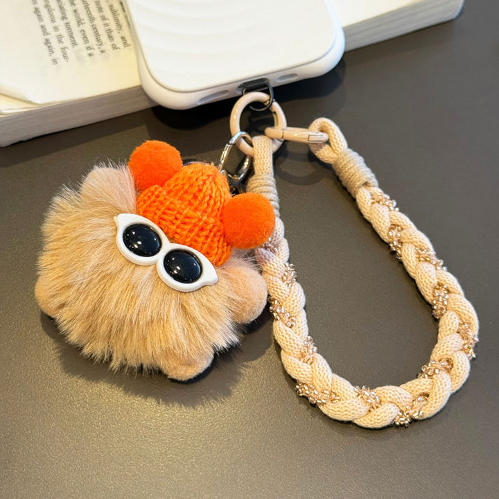 Cute Phone Charm Strap with Pom, Bag Charm & Keyring
