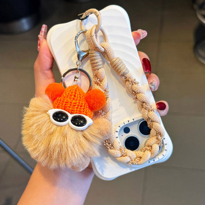 Cute Phone Charm Strap with Pom, Bag Charm & Keyring