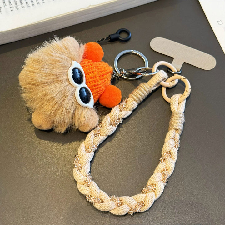Cute Phone Charm Strap with Pom, Bag Charm & Keyring