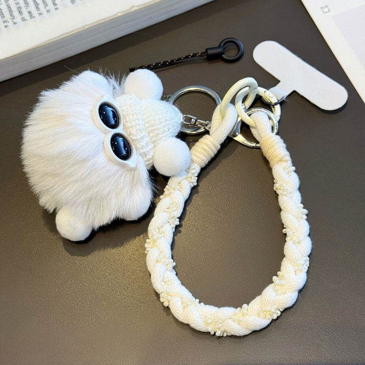 Cute Phone Charm Strap with Pom, Bag Charm & Keyring