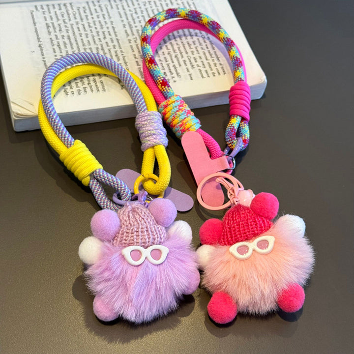Cute Phone Charm Strap with Pom, Bag Charm & Keyring