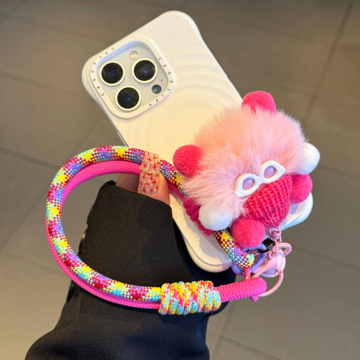 Cute Phone Charm Strap with Pom, Bag Charm & Keyring
