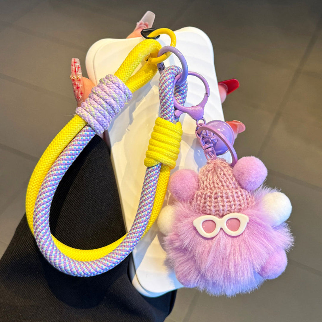 Cute Phone Charm Strap with Pom, Bag Charm & Keyring