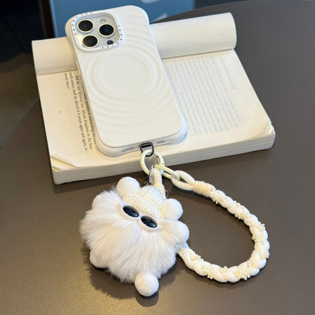Cute Phone Charm Strap with Pom, Bag Charm & Keyring