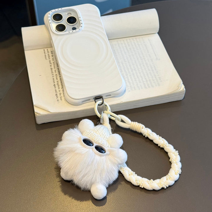 Cute Phone Charm Strap with Pom, Bag Charm & Keyring