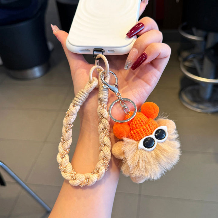 Cute Phone Charm Strap with Pom, Bag Charm & Keyring