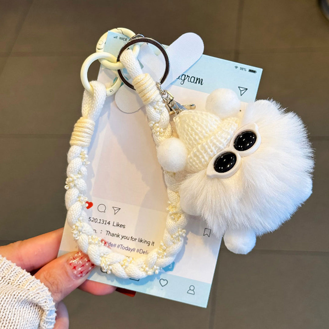 Cute Phone Charm Strap with Pom, Bag Charm & Keyring