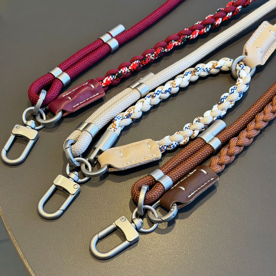 3-in-1 Modern Braided Phone Lanyard with Pouch