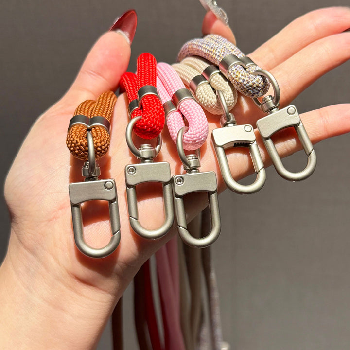 Geometric-Pattern Crossbody Phone Lanyard