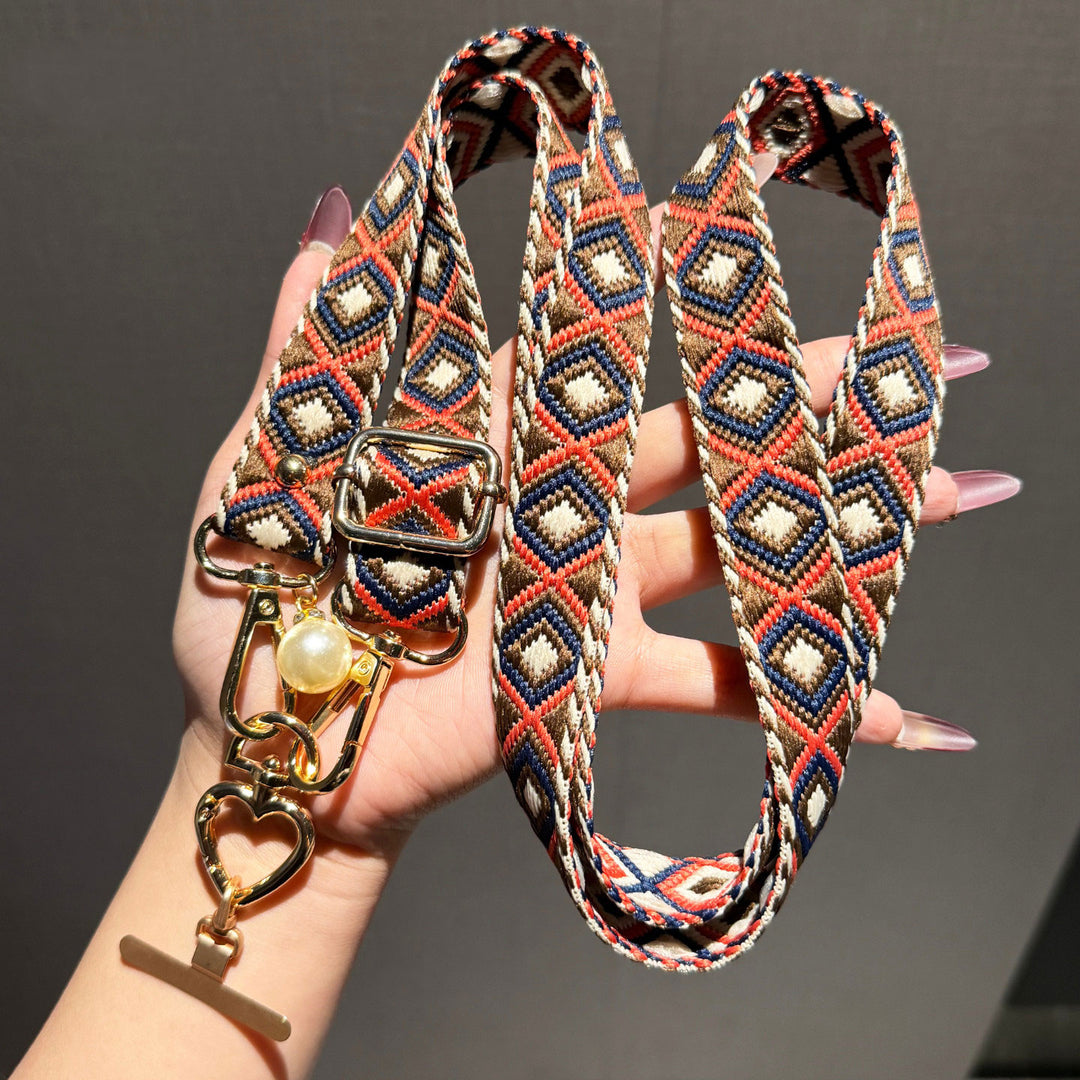Artisan Patterned Crossbody Phone Lanyard