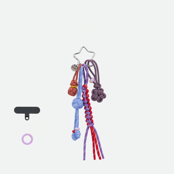 Handmade Multi-Knot Braided Bag Charm