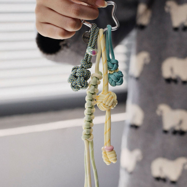 Handmade Multi-Knot Braided Bag Charm