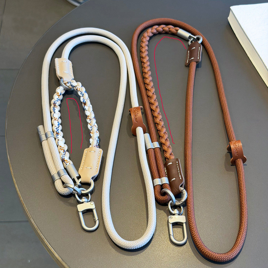 3-in-1 Modern Braided Phone Lanyard with Pouch