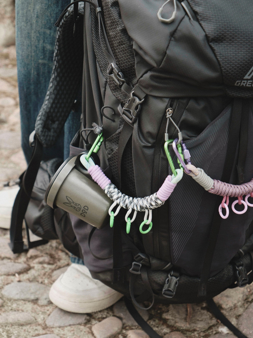 Handmade Multi-Clip Paracord Bag Charm
