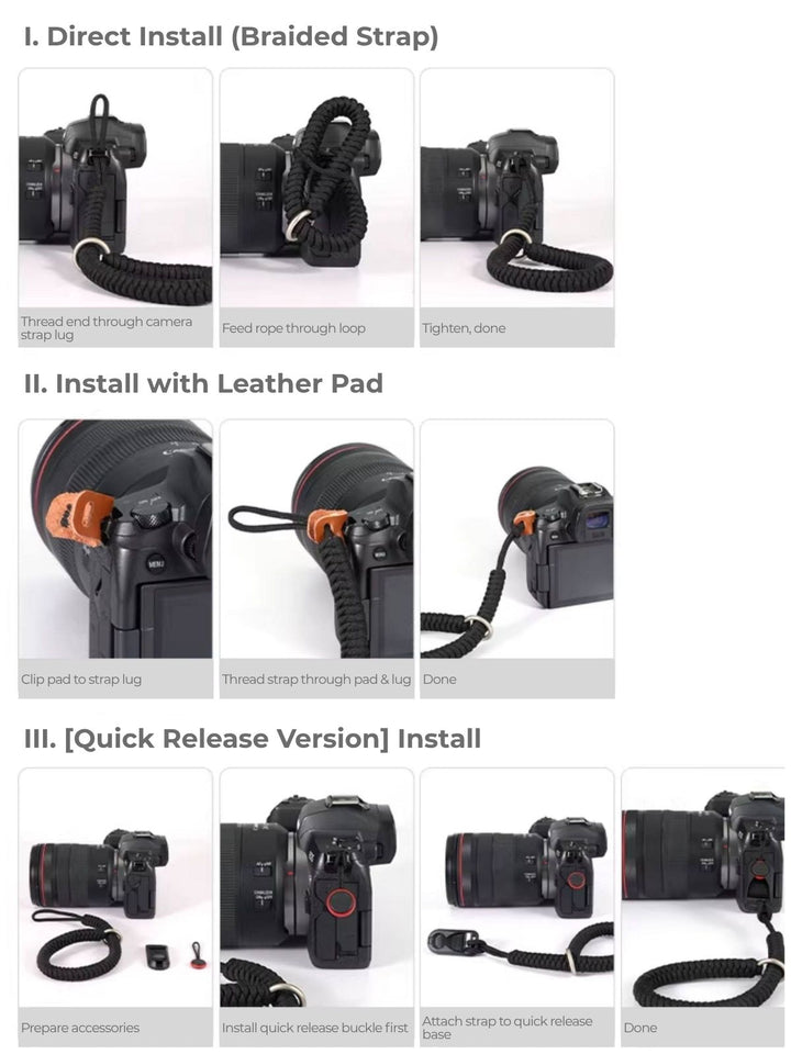 Handmade Paracord Camera Wrist Strap