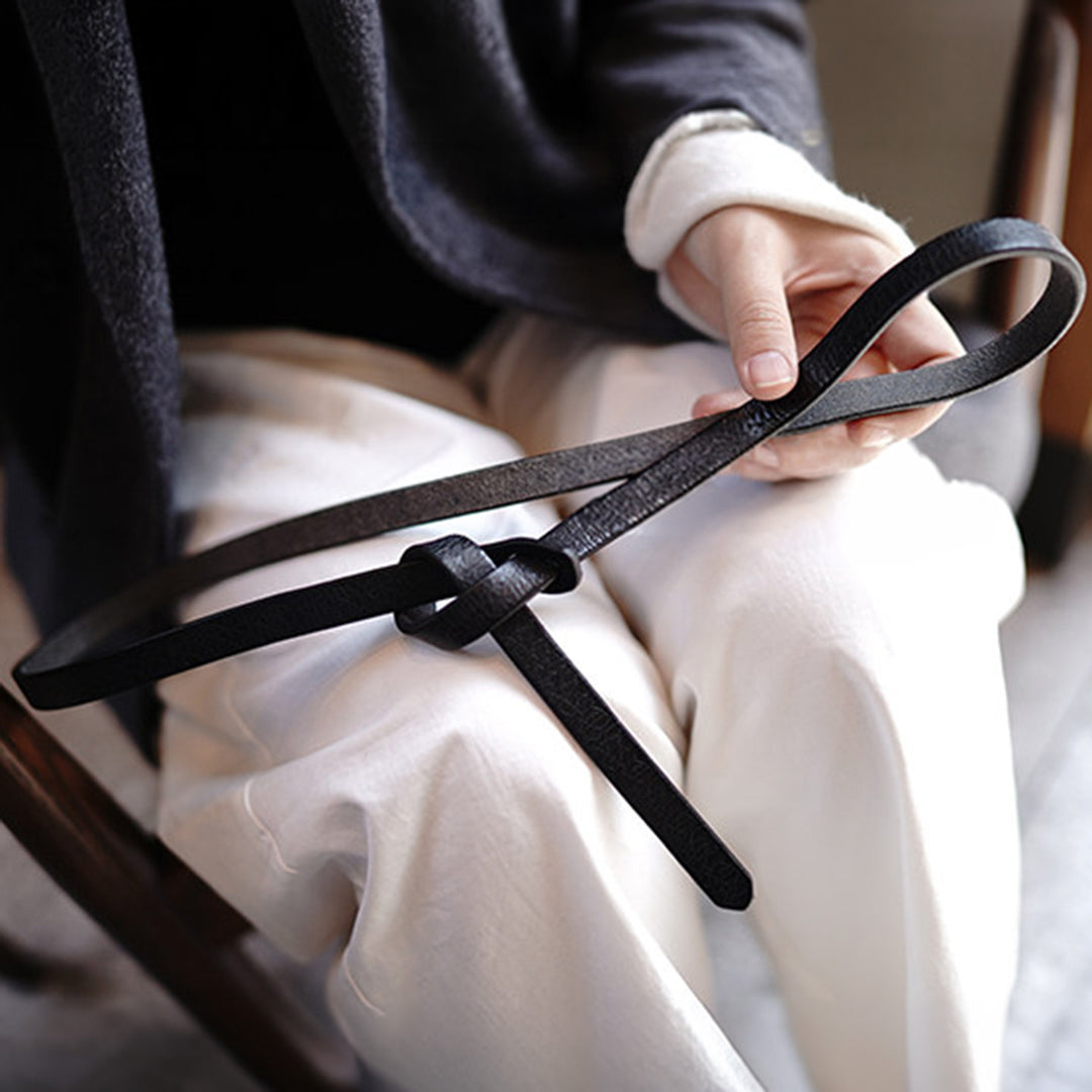 Wrap Leather Tie Belt