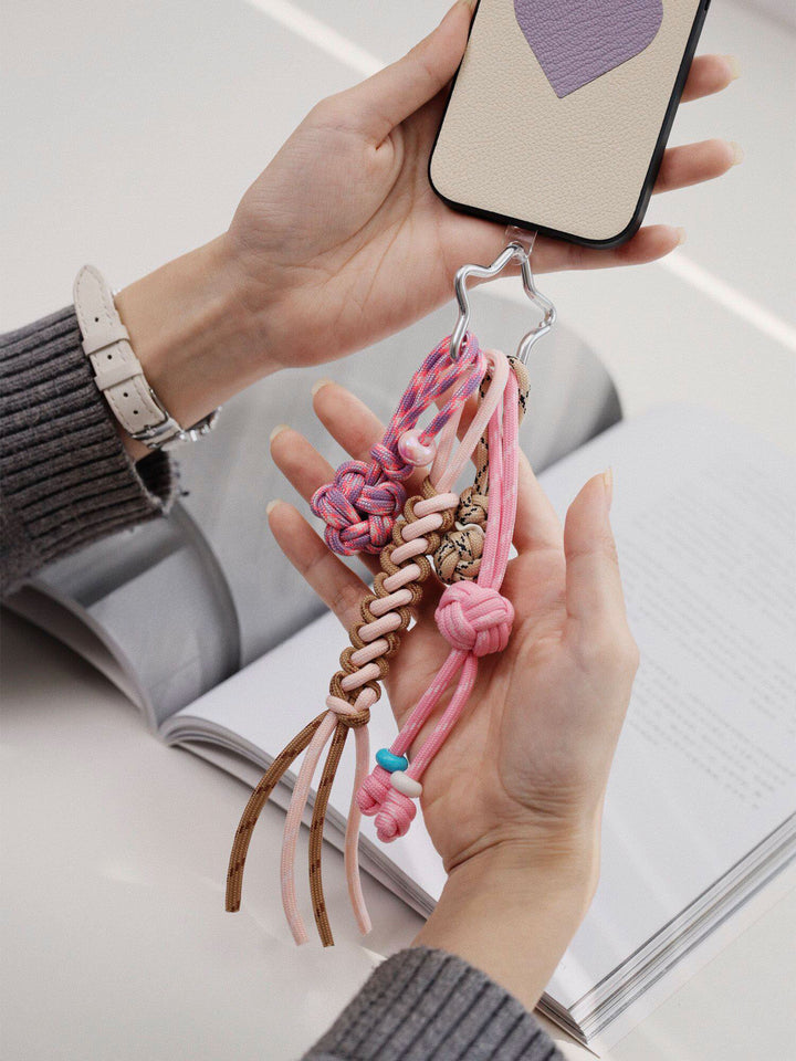 Handmade Multi-Knot Braided Bag Charm