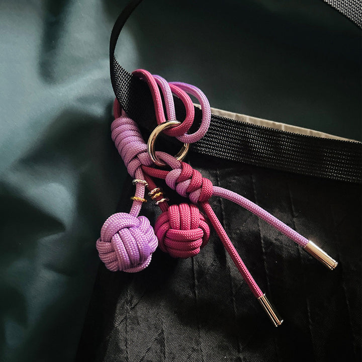 Handmade Adjustable Braided Ball Bag Charm