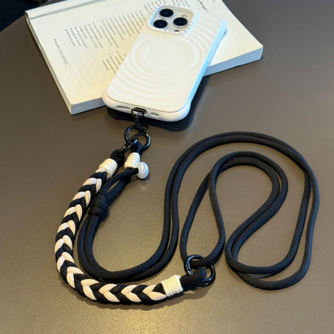 3-in-1 Classic Soft Braided Crossbody Phone Lanyard